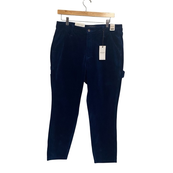 NWT Judy Blue Navy Blue Corduroy High Waist Carpenter Ankle Pants Size 28 - Picture 2 of 6